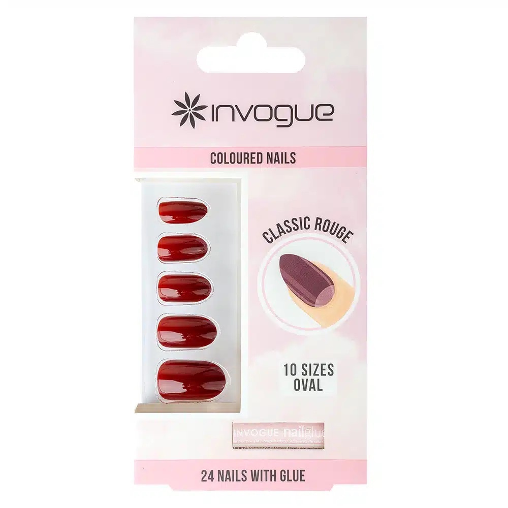 Invogue New in Box Classic Rouge Coloured Nails